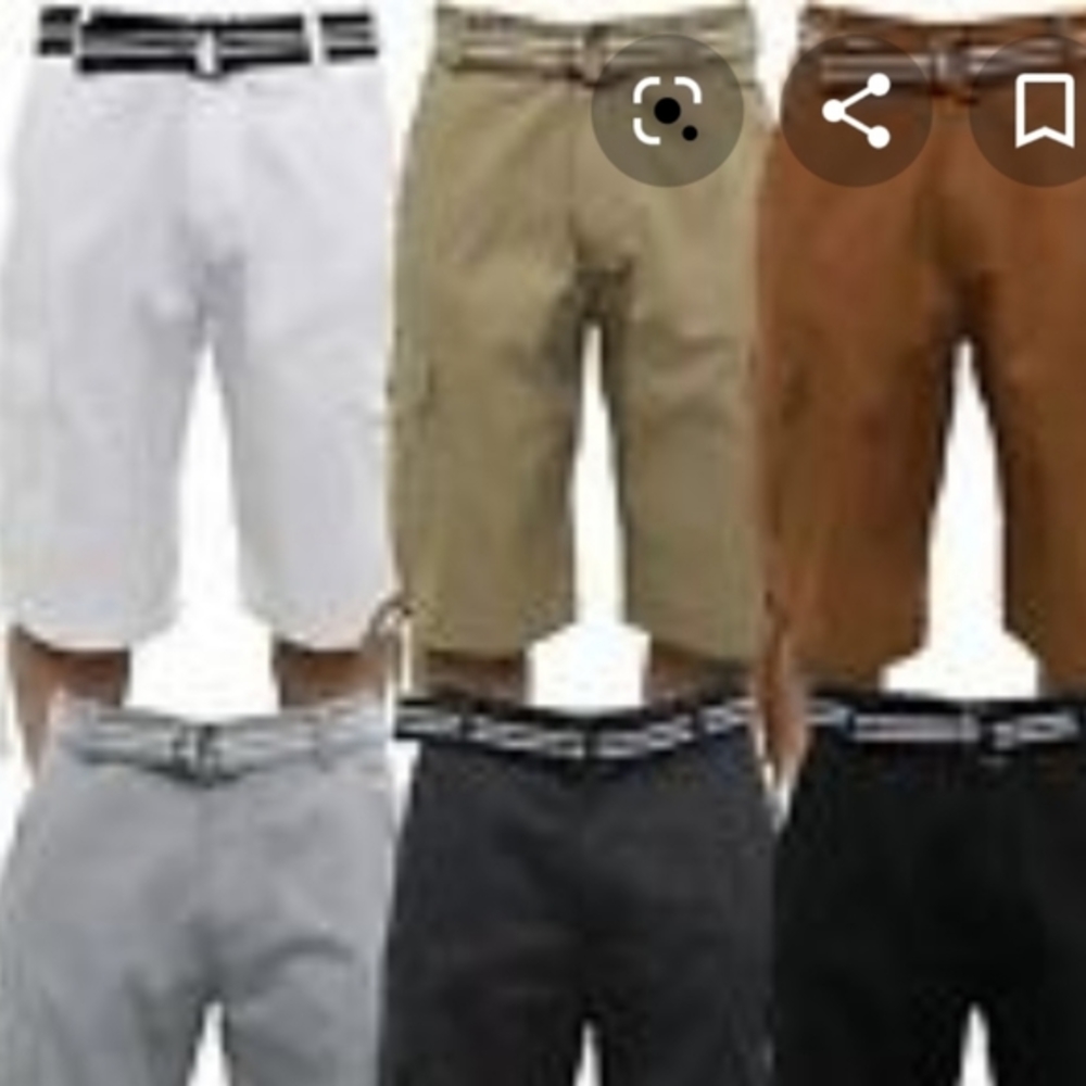Akademiks boys khaki cargo belted shorts belt 5 6